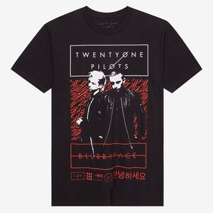 Twenty One Pilots Blurryface Duo Portrait T-Shirt. Size MD